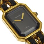 Chanel Premiere S Watch H0001 Gold Plated x Leather Black Quartz Analog Dial Ladies - Image 3