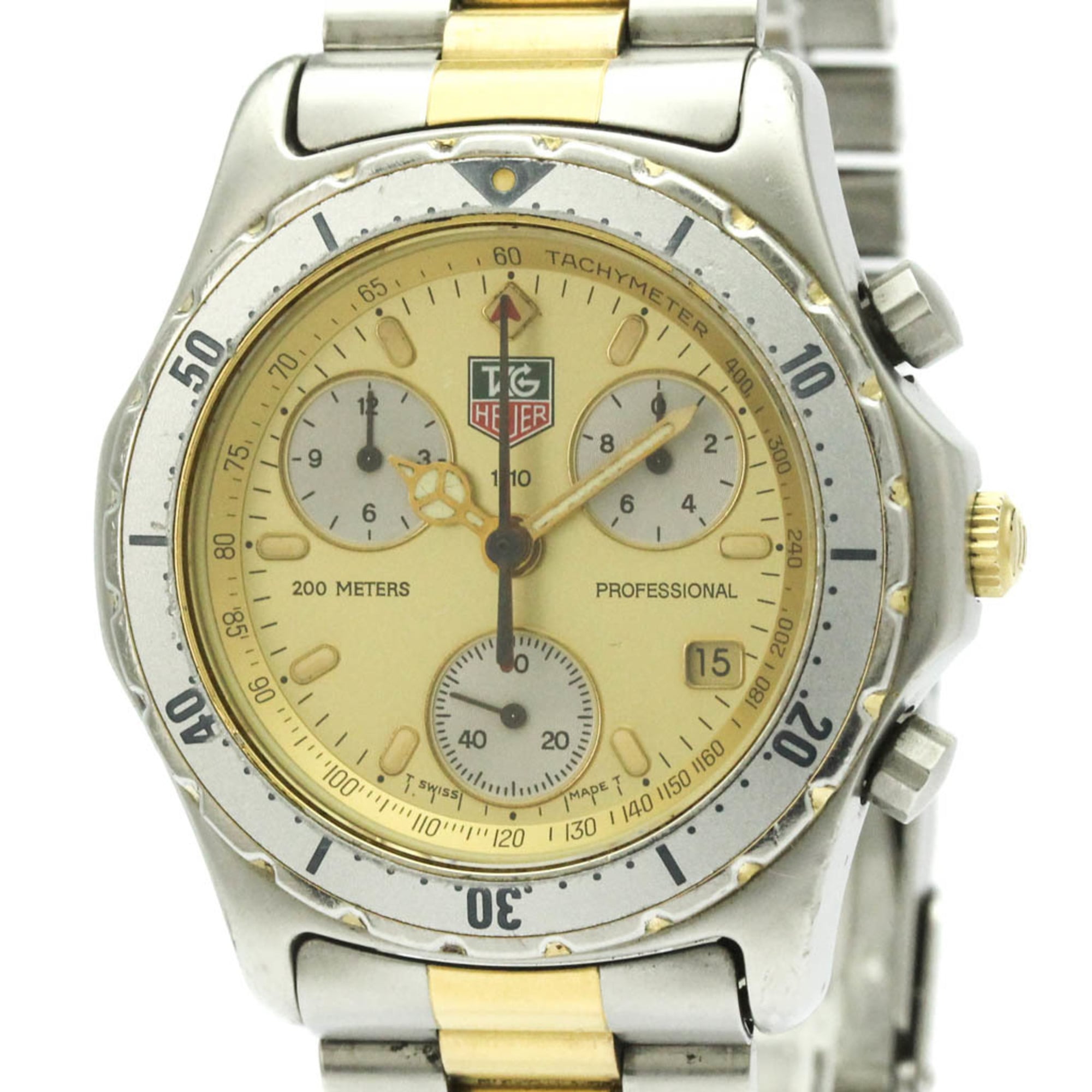 2000_c17b91bc-2855-4b32-9969-53428a3067fa.jpg TAG HEUER 2000 Professional Chronograph Gold Plated Steel Watch CE1121 - Image 1