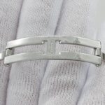 Cartier men's watch, Santos Galbee LM, date, quartz movement, stainless steel (SS), W20018D6, silver/ivory. - Image 9
