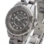 CHANEL H3241 J12 33mm Chromatic 12P Diamond Watch in Titanium Ceramic/Titanium Ceramic for Women - Image 3