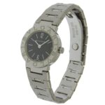 BVLGARI Watch BB23SS Stainless Steel Quartz Analog Display Black Dial Women's - Image 2