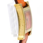 HERMES H Watch Gold Plated Leather Quartz Ladies Watch HH1.201 - Image 8