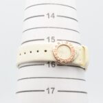 Bulgari BVLGARI Astrale Cerchi Diamond & Colored Stone Watch, 18K Pink Gold (PG), Diamond, Leather Strap, Women's, White, White Shell, AEP36G - Image 8