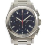 Gucci Pantheon Men's Watch 115.2/YA115235 Stainless Steel Quartz Chronograph with Black Dial