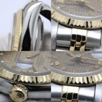 ROLEX Datejust 10P Diamond Houndstooth Gold 69173G Wo 40548 - Image 8