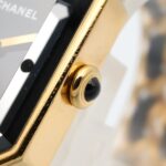 CHANEL Premiere Original Edition Watch, GP (Gold Plated), Leather, Women's, Black, H6951 - Image 6