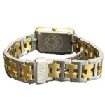Hermes CroisiÃ¨re watch, total weight 37.7g, stainless steel, quartz movement, gold dial, CR1.240 battery. - Image 4