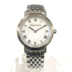 TIFFANY&Co. Tiffany M1510 Classic Quartz Round 2 Hand Analogue Watch SS Ladies Silver