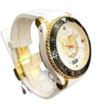Gucci Dive Mystic Cat total weight 108g stainless steel rubber strap quartz movement white and gold dial 136.3 - Image 3
