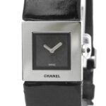 CHANEL Matelasse Steel Leather Quartz Ladies Watch H0116