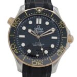 Omega Seamaster 210.22.42.20.01.002 Men's Watch, Brand: Diver, 300m Water Resistant, Date, Automatic Movement, Sedna Gold, Stainless Steel (SS), Rubber Strap, Open Caseback - Image 2