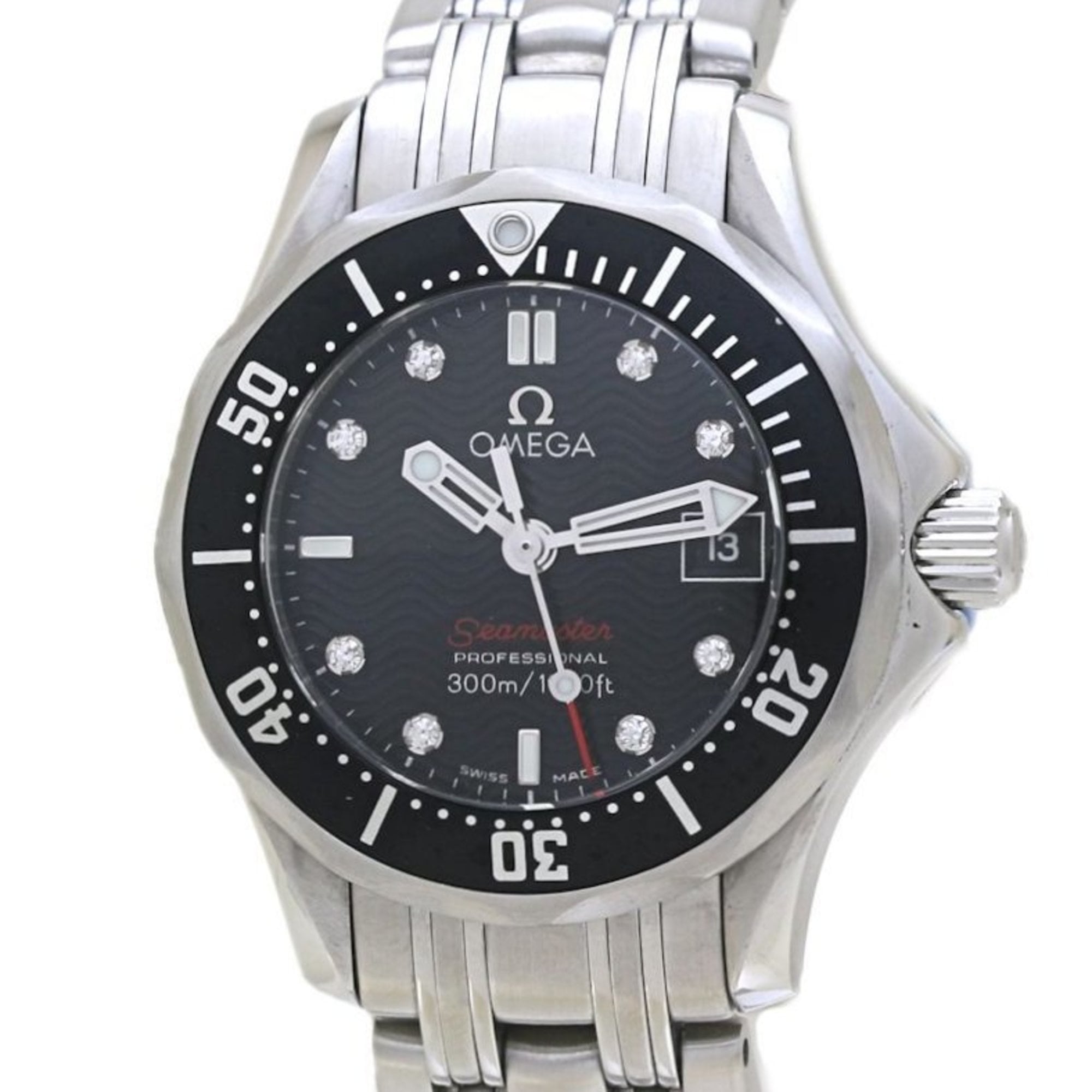 2000_c9393c9b-bda7-47f4-b74f-edc23e676499.jpg OMEGA Seamaster 300m 8P Diamond 212.30.28.61.51.001 Women's Stainless Steel Watch 40094 - Image 1