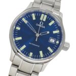 Omega Classic 5203.81 Brand Name Date Automatic Movement Stainless Steel (SS) Silver & Blue