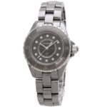 CHANEL H3241 J12 33mm Chromatic 12P Diamond Watch in Titanium Ceramic/Titanium Ceramic for Women