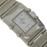 OMEGA Constellation Carree Watch 1531.71 Stainless Steel 1998 Quartz Analog Display White Shell Dial Women's - Image 3