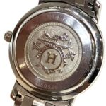 Hermes Clipper Two-Tone Watch, Total Weight 43.6g, Stainless Steel, Quartz Movement, White Dial, CL4.220 - Image 4
