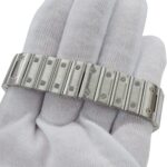 Cartier men's watch, Santos Galbee LM, date, quartz movement, stainless steel (SS), W20018D6, silver/ivory. - Image 5