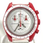 OMEGA Swatch SO33R100 Omega collaboration Moon MISSION TO MARS Mars watch for women, red