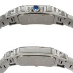 Cartier men's watch, Santos Galbee LM, date, quartz movement, stainless steel (SS), W20018D6, silver/ivory. - Image 3