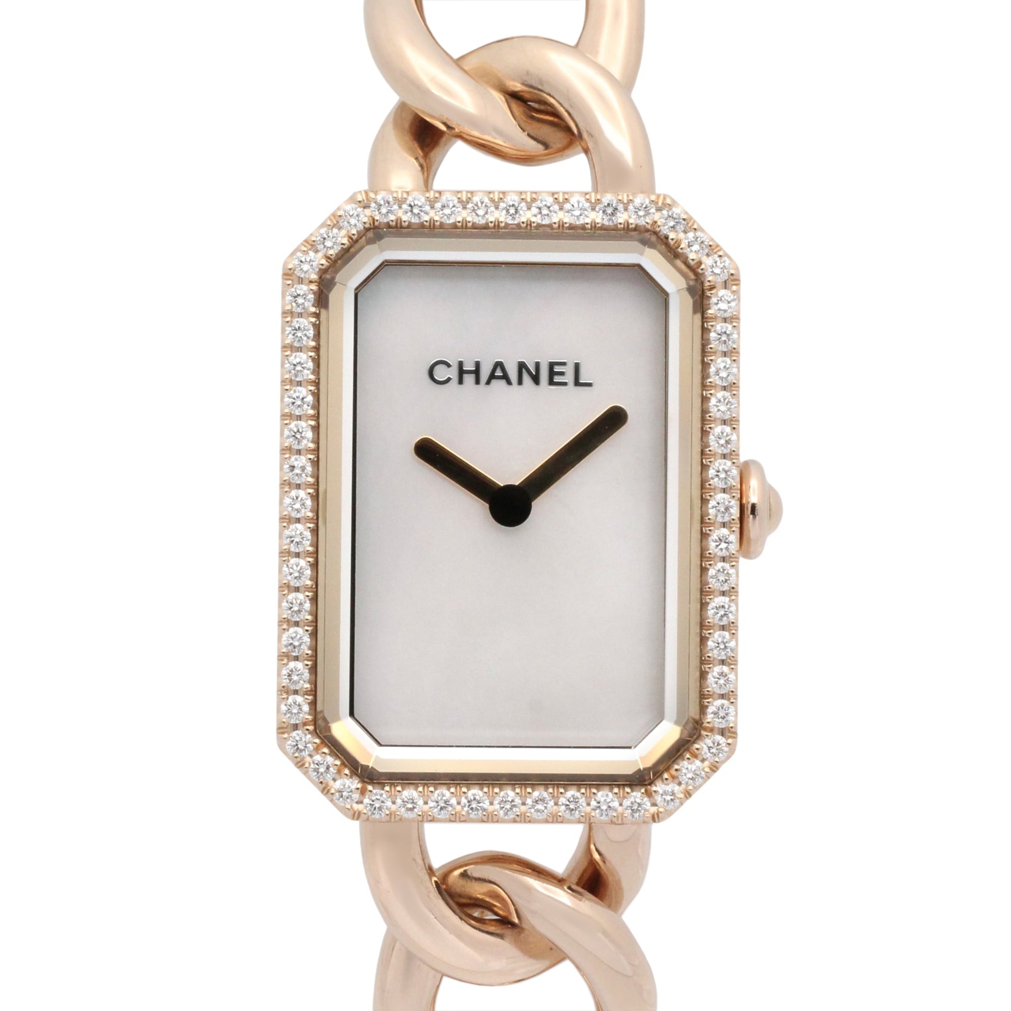 2000_cbb6cfc5-a236-4959-aae8-e7e2deec7cdd.jpg Chanel CHANEL Première Diamond Bezel 18KPG (Pink Gold) Ladies White Shell H4412 - Image 1