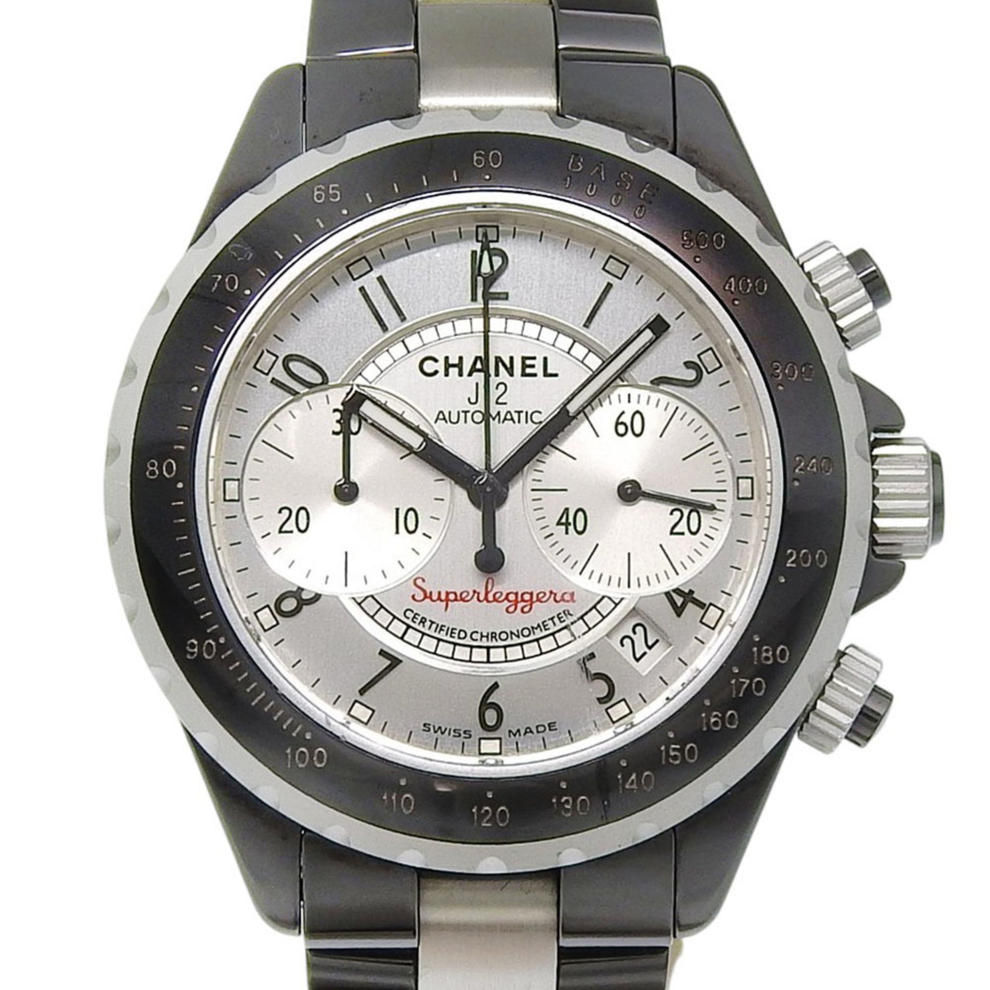 2000_cbe95160-a26c-42c5-a3cd-341f7406d363.jpg Chanel J12 Superleggera Chrono Silver Dial H1624 Aluminum/Ceramic Automatic 41mm - Image 1