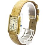 CARTIER Must Tank Vermeil Gold Plated Quartz Ladies Watch 5057001 - Image 2