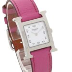 Hermes HH1.210 H Watch Stainless Steel Leather Ladies HERMES - Image 4