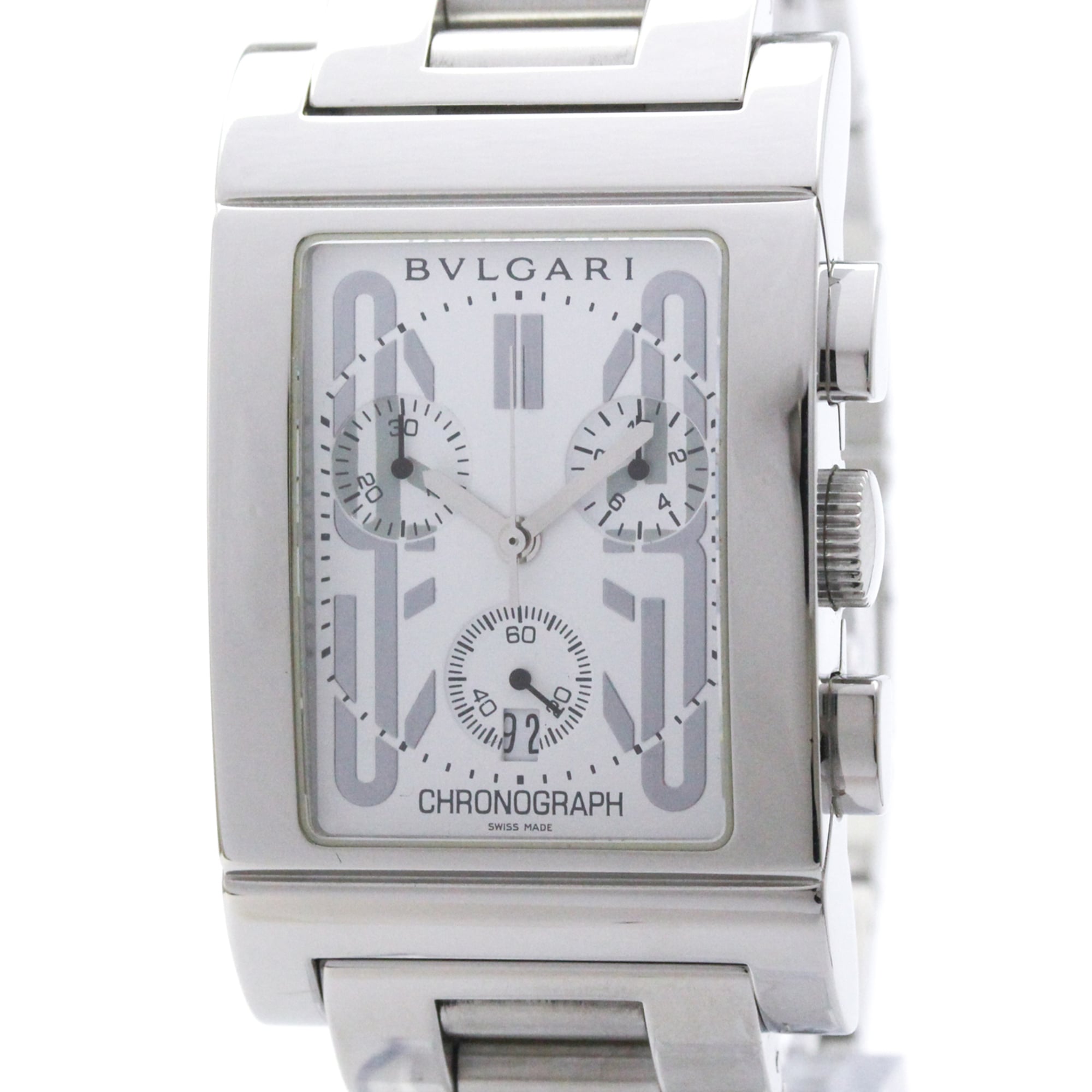 2000_cd5853f4-53ec-4cb6-8d45-5938f9de69a0.jpg BVLGARI Rettangolo Stainless Steel Quartz Mens RTC49S - Image 1