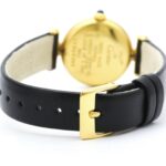 CARTIER Must Colisee Vermeil Gold Plated Leather Quartz Ladies - Image 5