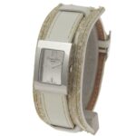 Christian Dior Maris Watch D78-109 Stainless Steel x Shimmer Leather Quartz Analog Display Silver Dial Women's - Image 2