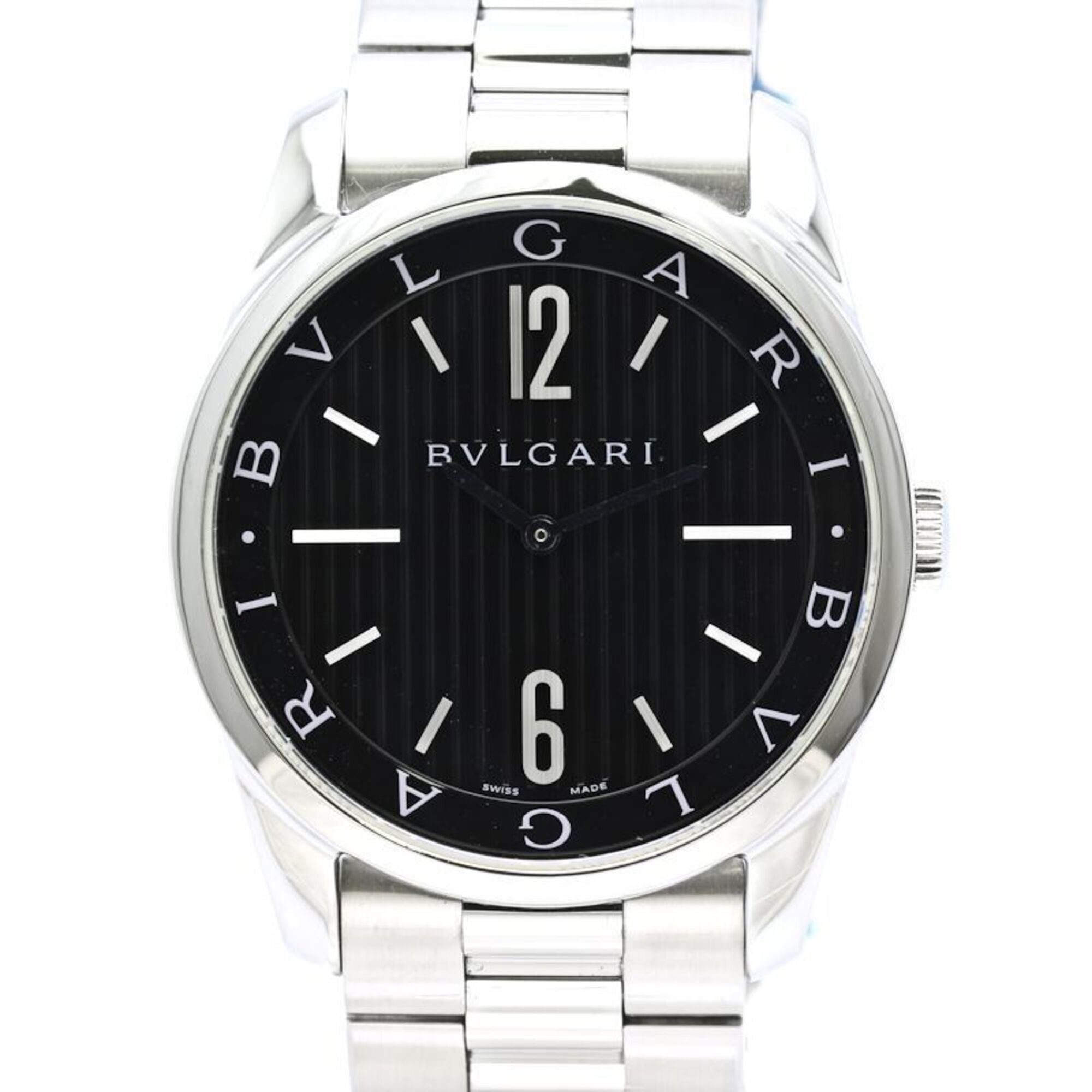 2000_d03e572f-7070-4e37-b034-3b170df8c7c3.jpg BVLGARI Solotempo ST42BSS ST42S Stainless Steel 40542 - Image 1