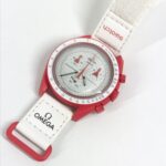 OMEGA Swatch SO33R100 Omega collaboration Moon MISSION TO MARS Mars watch for women, red - Image 4