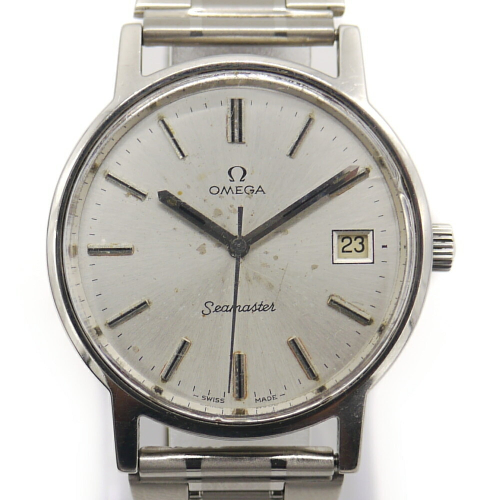 2000_d0b22f00-ba2f-4dc1-862f-33d73fc9a928.jpg OMEGA Seamaster manual winding watch silver dial - Image 1