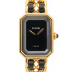 Chanel CHANEL PremiÃ¨re M Watch, Gold Plated Leather, Women's, Black, H0001