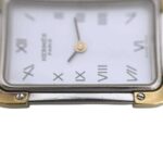 Hermes watch, CroisiÃ¨re, white, silver, gold, CR1.240 battery-operated, stainless steel, quartz movement. - Image 8