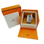 Hermes HERMES Women's Watch Brand H-Watch Quartz QZ Stainless Steel SS HH1.210 Silver Black - Image 8