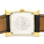 HERMES H Watch Gold Plated Leather Quartz Ladies Watch HH1.201 - Image 5
