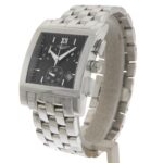 Longines DolceVita watch L5.668.4, stainless steel, quartz, analog, black dial, men's. - Image 2