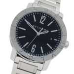 Bulgari BVLGARI Men's Watch, Brand: Date Automatic AT Stainless Steel SS BB41S Silver Black Open Caseback