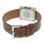 HermÃ¨s BE1.110 Women's Stainless Steel and Leather Strap Watch, 2002, Quartz Movement, Analog Display, White Dial - Image 4
