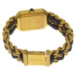 Chanel Premiere S Watch H0001 Gold Plated x Leather Black Quartz Analog Dial Ladies - Image 4