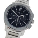 Bulgari BVLGARI Men's Watch, Brand: Chronograph Automatic AT Stainless Steel SS BB41SCH Silver Black