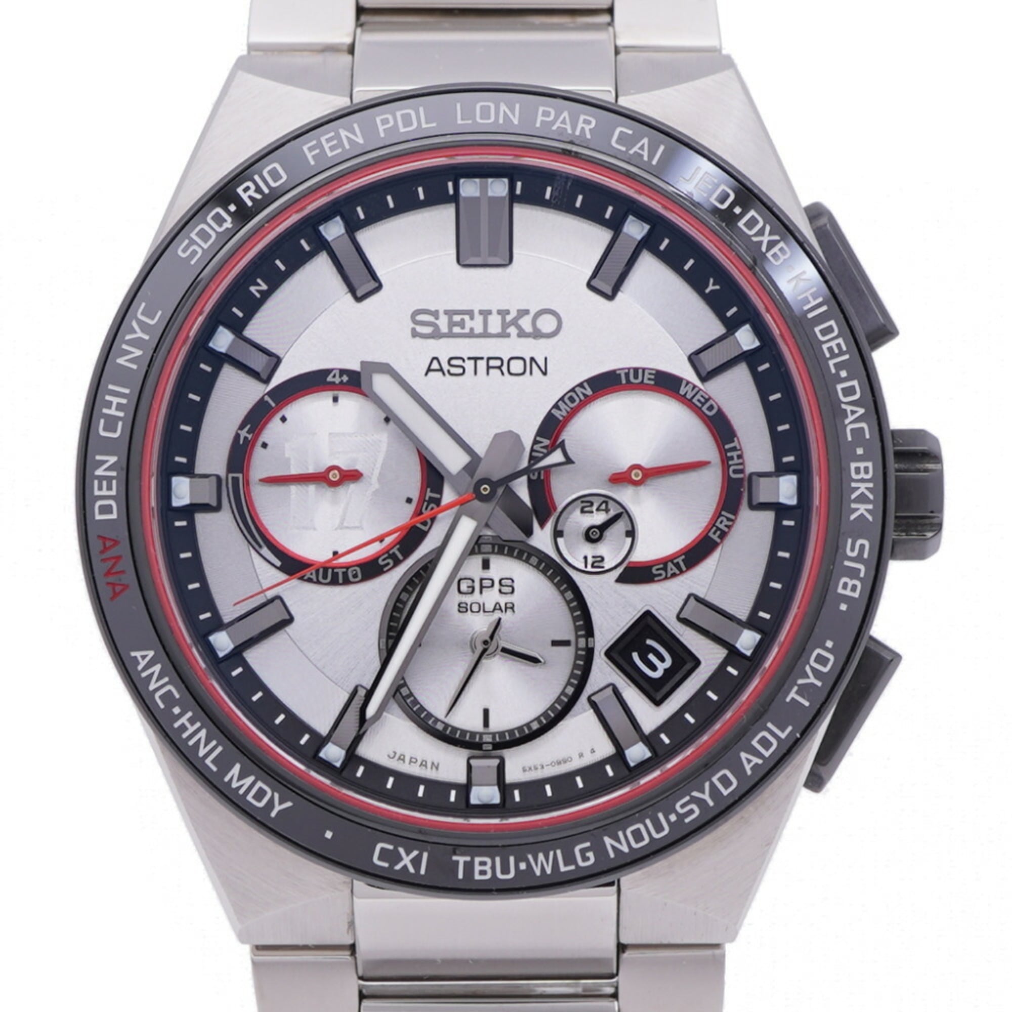 2000_d5c4b74f-cf61-47a0-8495-89d7ab31988b.jpg Seiko Astron Shohei Otani model solar radio watch SBXC125 / 5X53-0BX0 wristwatch titanium/ceramic silver 1528SEIKO men's - Image 1