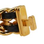 CHANEL Premiere M Quartz Watch with Black Dial and Plated Leather Strap for Women - Image 6