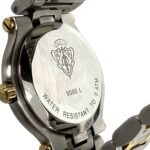 GUCCI 9000L Logo Engraved Stainless Steel Quartz Wrist Silver/Gold 37789 - Image 5
