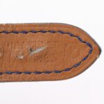 Hermes Medor watch, gold plated x leather, 1994 model, quartz, analog, white dial, women's. - Image 9