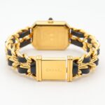 Chanel CHANEL PremiÃ¨re M Wristwatch, Gold Plated (GP), Leather Strap, Women's, Black, H0001 - Image 4