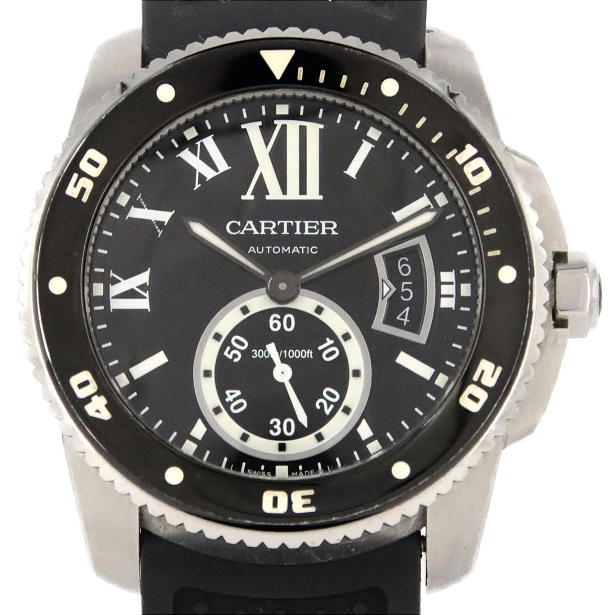 2000_d7638fd7-694e-44be-a56c-8b7eab6ba4eb.jpg Cartier Calibre de Diver W7100056 Stainless Steel Automatic Watch - Image 1