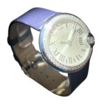Cartier Ballon Bleu de watch, total weight 27.7g, stainless steel, genuine leather strap, diamonds, quartz movement, silver dial, W4BL0002 - Image 3