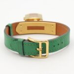 Hermes Kelly Watch, Gold Plated (GP), Leather Strap, Ladies' Champagne Color, KE1.201 - Image 4